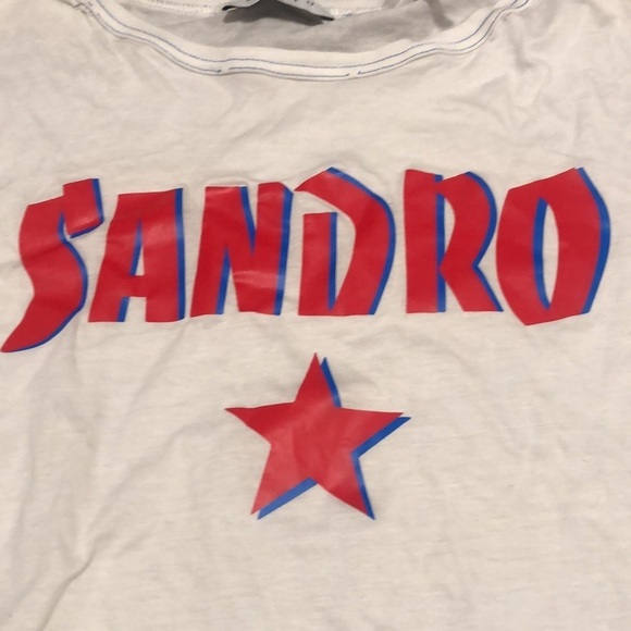 Sandro Distressed Star Graphic Tee - Picture 2 of 8
